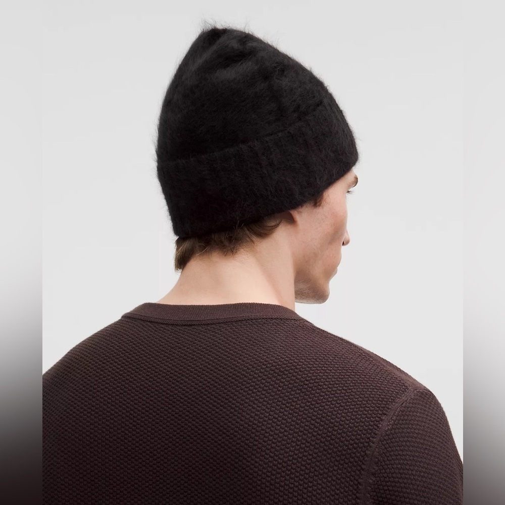 Lululemon Unisex Fuzzy Cashmere Beanie Black - Picture 3 of 5
